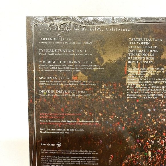Dave Matthews Band DMB Encore Trax - The Greek Extended [Red Label] (CD) Sealed - Picture 3 of 3
